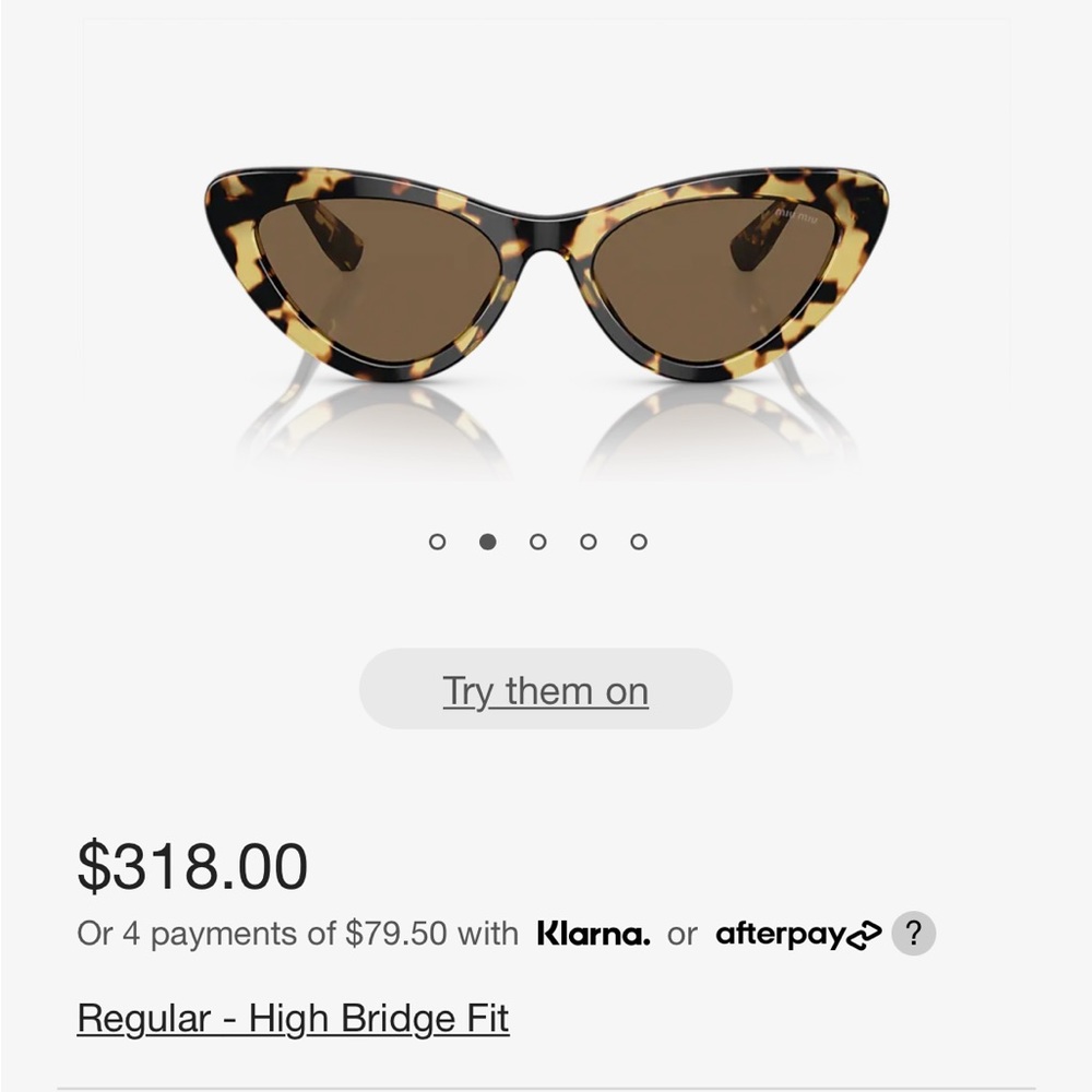 Miu Miu 01VS 55 Brown Sunglasses